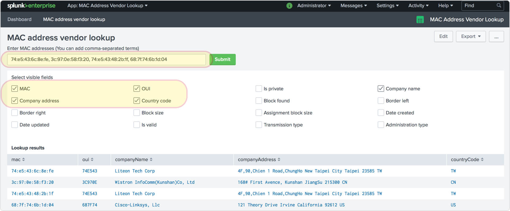 You can use instant MAC vendor lookup from within the application. You can use instant MAC vendor lookup from within the application.