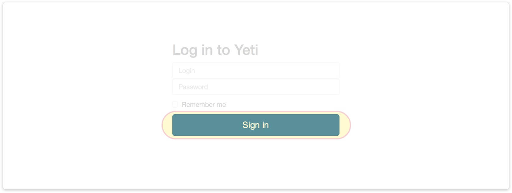 Log in to your YETI instance